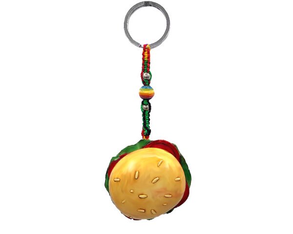 Burger American Food Durepox Resin Figurine Keychain - Image 2