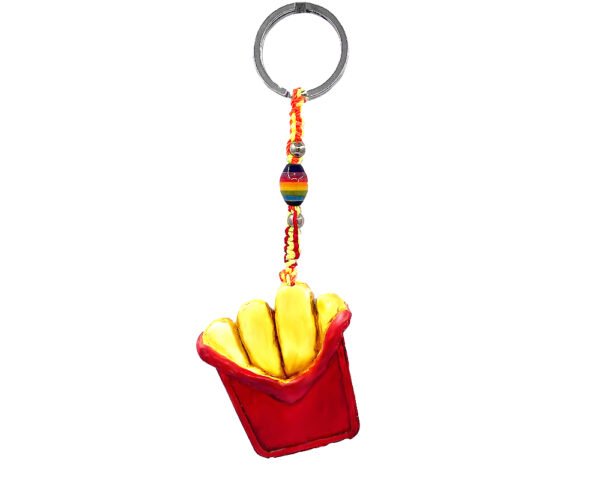 French Fries Food Durepox Resin Figurine Keychain - Image 2